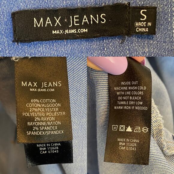 Max Jeans Mini Denim Shirt Dress size Small - Picture 5 of 5